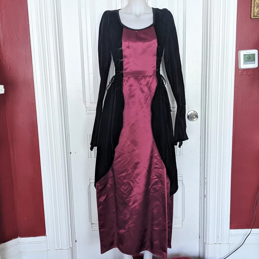 Lip Service Deadstock Vampire Velvet and Satin Gown Vintage 90s NWT